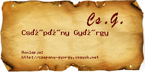 Csépány György névjegykártya