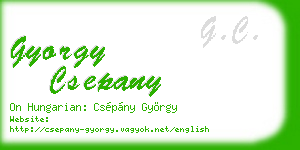 gyorgy csepany business card