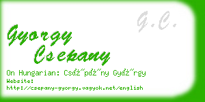 gyorgy csepany business card